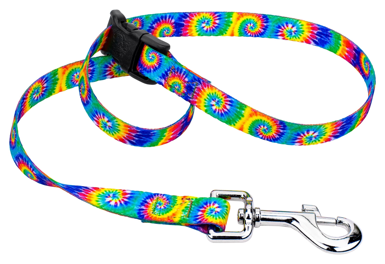 Handmade 5ft Braided Cotton Dog Leash With Floral Handle - Rainbow Mix, Durable For All Dogs