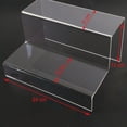 thumbnail image 3 of Acrylic Stepped Display Stand 2-Tier Storage Rack Desktop Organizer Holder for Ornaments Models (24cm), 3 of 6