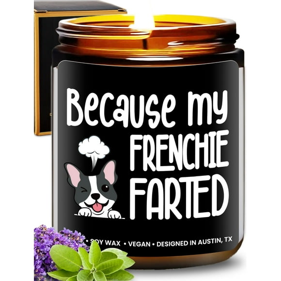 Mecha de madera aromática Candle Rosa Vila Funny Frenchie, 255 ml