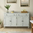 thumbnail image 2 of 58" 2 Drawer Buffet Sideboard 4 Doors Storge Accent Cabinet with Adjustable Shelves White, 2 of 8