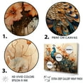 thumbnail image 3 of Designart "Adornment Of Classic Vintage Peacock Flowers IV" Animals Peacock Floater Framed Canvas Prints, 3 of 5
