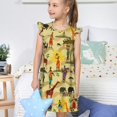 thumbnail image 4 of Balery Ethnic African Camisón de princesa para niñas, pijama de algodón con mangas abullonadas, suave y bonito.-XX-Large, 4 of 6