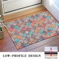 thumbnail image 3 of Bohemian Retro Floral Non-Slip Entryway Door Mat,Boho Indoor Decor Durable Low Plush Door Mat,Washable Welcome Rug for Patio Hallway Home Decor 16x24 Inches, 3 of 7