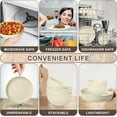 thumbnail image 7 of QKURT 40pcs Wheat Straw Dinnerware Sets For 4, Unbreakable Dinnerware Sets, Reusable Wheat Straw Plates and Bowls Sets, Travel Camping Cutlery Set, Dishwasher Microwave Safe Dinnerware, Beige, 7 of 7