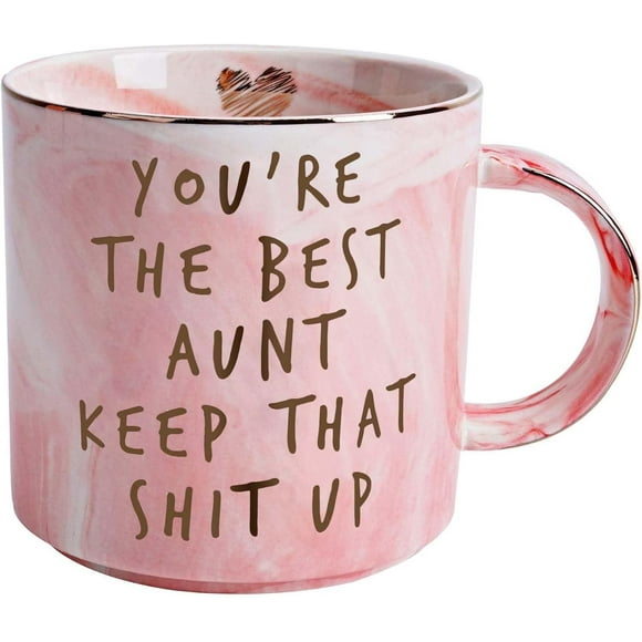 Aunt Gifts from Niece, Nephew - You're The Best Aunt Keep That S Up - Funny Gift for Auntie - BAE Best Auntie Ever Gifts for Birthday - Great Favorite Aunty Mug, Ceramic Coffee Cup