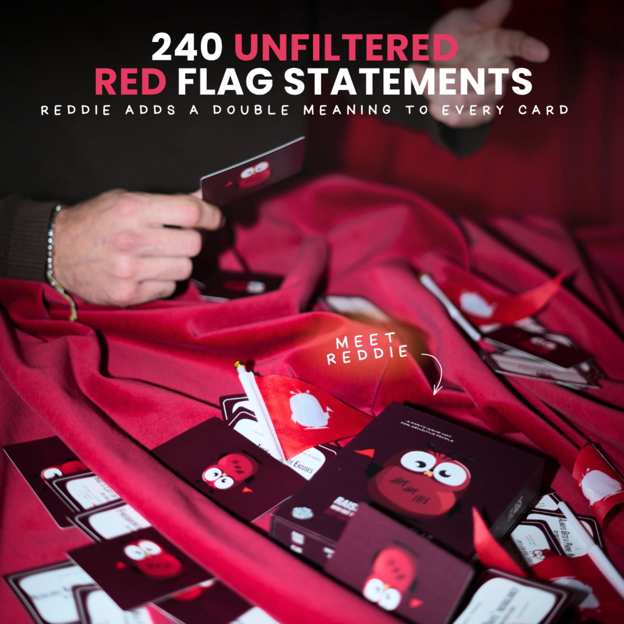 Raise Your Red Flag Adult Edition Party Card Game For Ages 18+, from Asmodee