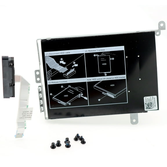 Deal4GO SATA Hard Drive Cable 4DK2D 450.0H704.0011 w/ HDD Caddy Carrier Bracket 2DVYT 02DVYT replacement for Dell G3 3590, G5 5590 P89F