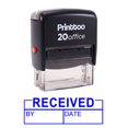 thumbnail image 2 of Printtoo Reçu avec DATE d'Expiration Tampon en Caoutchouc Auto-Encriant Fournitures de Bureau-Bleu, 2 of 2