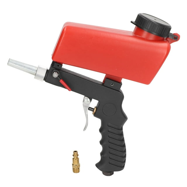 Kit de pistola de chorro de arena, pulverizador de chorro de arena neumático de mano con alimentación por gravedad y boquilla
