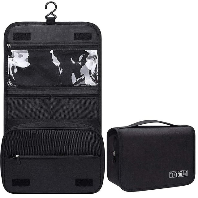 Neceser de gran capacidad, bolsa de viaje con gancho para hombres y mujeres, bolsa de maquillaje de viaje impermeable, bolsa de almacenamiento de baño