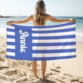 thumbnail image 2 of Personalized Beach Towel - Custom Microfiber Pool Towel - Personalize with Your Name - 30"x60" - Blue, 2 of 9