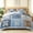 Light Blue Patchwork Dog, variant on Davulos Patchwork Quilt Set Twin Size,2 Piece Dog Paw Pattern Bedspread,Lightweight Microfiber Bedding Set,Farmhouse Rustic Coverlet for All Season