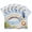 White Blue, variant on Coastal Birds Placemats for Dinning Table Set of 6, Blue Sky Heron Seabird Tropical Beach Burlap Kitchen Place Mats Waterproof Cloth Table Mats, Indoor Outdoor Placemats Easy Clean Dinner Decor