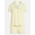 thumbnail image 6 of Joyspun Women's Dreamy Soft Collection Notch Collar Top and Shorts Pajama Set, 2-Piece, Sizes XS-3X, 6 of 6