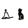 thumbnail image 1 of Figura de escritorio,Escultura abstracta de pensador para decoración de oficina y hogar.,Figura de escritorio,Estatua de gato,linda estantería,escritorio,decoración del hogar,Figura, 1 of 8
