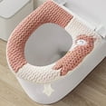 thumbnail image 3 of WNFJR Toilet Seat Cover with Handle, Thicker Warm Soft Plush Toilet Seat Cover Pad for Bathroom, Easy Installation & Washable, 3 of 4