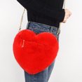 thumbnail image 5 of FeiraDeVaidade Women Heart Shaped Bag Female Chain Messenger Bag Plush Love Shoulder Crossbody Bag Gift, 5 of 6