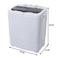 thumbnail image 3 of Clearance! Compact Twin Tub with Built-in Drain Pump XPB35-ZK35 14.3(7.7 6.6)lbs Semi-automatic Gray Cover Washing Machine, 3 of 10