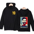thumbnail image 3 of Sudadera con capucha para niños con estampado de Messi de otoño, sudadera de terciopelo, ropa deportiva informal, parte superior negra adecuada para niños y niñas, 3 of 5