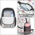 thumbnail image 4 of Pioneer Flower Floral Print Pattern 17" School Backpacks for Teens,Waterproof Oxford Fabric,S-Shape Padded Straps for School,Travel,Hiking,Camping, 4 of 5