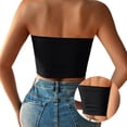 thumbnail image 6 of WHEANG Strapless Bra Women Summer Strapless Bra Breathable Daily Basic Bandeau Top Non-Slip Wireless Invisible Tube Bra Soft Stretch Comfort Casual Bandeau Strapless Bra Size XL Black, 6 of 6
