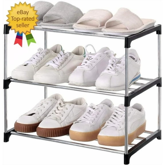 Stackable Small Shoe Rack, Entryway, Hallway And Closet Space Saving Storage And