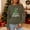 Army Green, variant on Merry Christmas Sweatshirts For Women Holiday Long Sleeve Shirts Letter Print Crewneck Pullover Oversized Tops