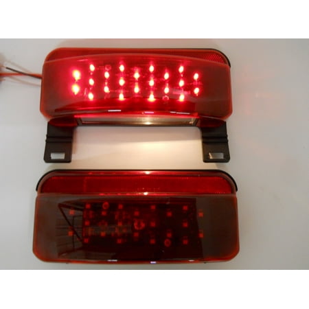 LED RV Camper Trailer Stop Turn Brake Tail Lights / License Light / Black Base
