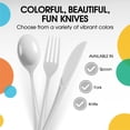 thumbnail image 5 of Exquisite Disposable Knives - 100 White Plastic Knives - White Party Supplies, 5 of 9