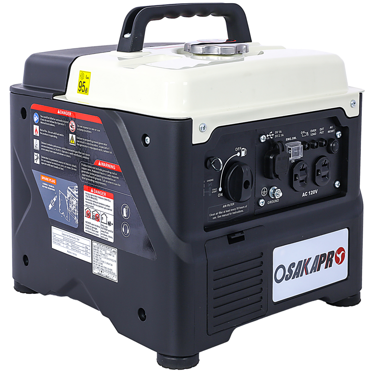 Ultra Lightweight and Portable XNGGNG 1200W Gas Engine Inverter Generator with Eco-Mode Feature for Ultra-Quiet Backup Home Use and Camping  EPA Compliant