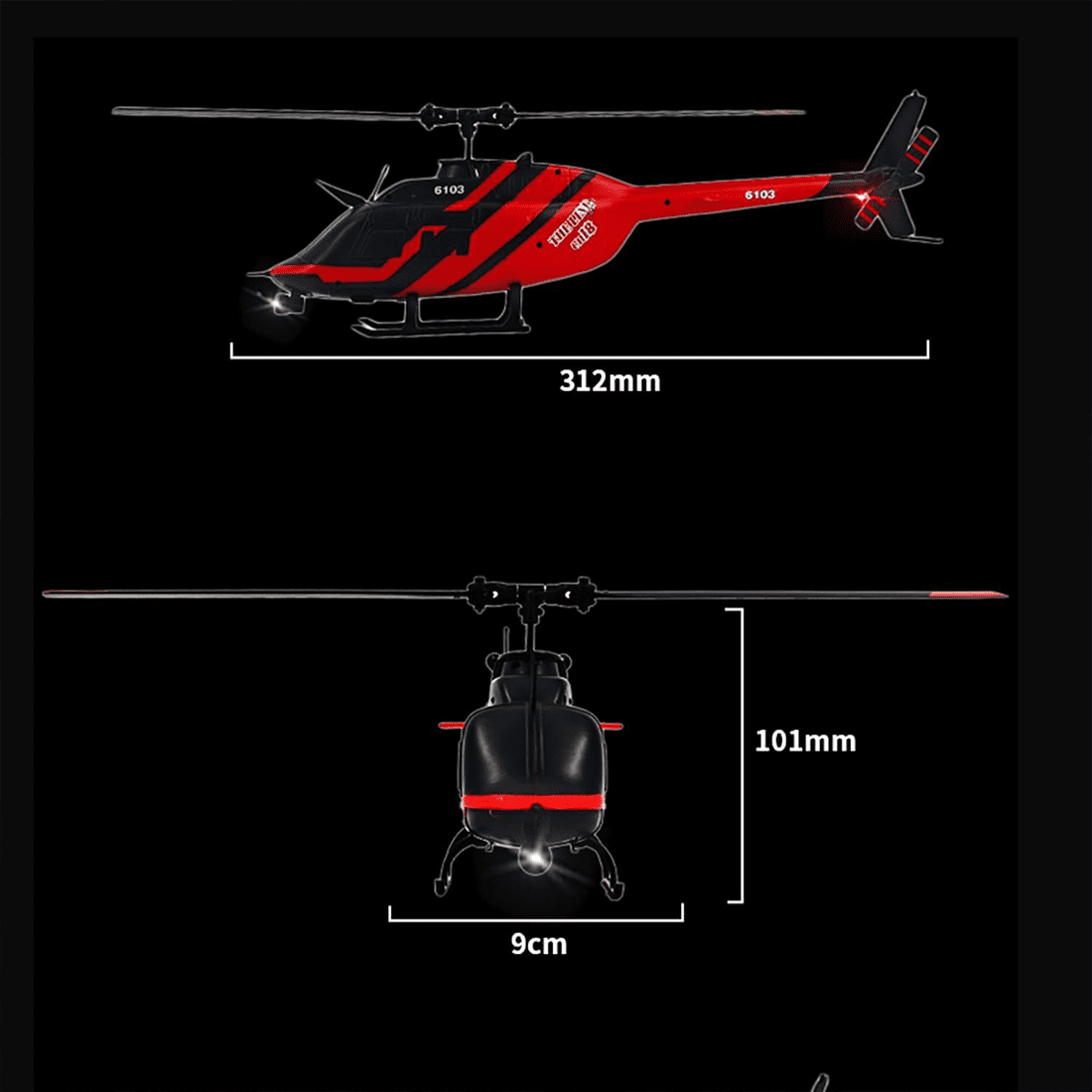 RC ERA C138 RC Helicopter, 1:30 Scale 6CH Flybarless RC Helicopter with Altitude Hold and Optical Flow, 2.4G Remote Control Aircraft with 3D Flight for Adults - 1 Battery