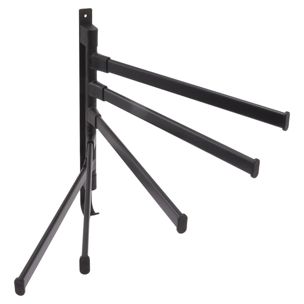 Toallero Giratorio De Aluminio ANGGREK 5 Brazos Negro Mate Resistente