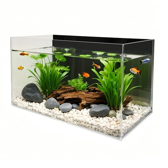 FixtureDisplays® 17.7 X 9.4 X 9.6" 7 Gallon Premium Clear Acrylic Fish Tank 22193