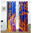 thumbnail image 2 of Coolnut Lavender Field Tree Thermal Insulated Blackout Grommet Printed Window Curtain - 84x55 in - 100% Polyester 2 Panels, Stitchingstyles, 2 of 6