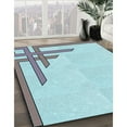 thumbnail image 2 of Ahgly Company Indoor Rectangle Patterned Blue Koi Blue Area Rugs, 7' x 10', 2 of 6