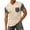 n-111Khaki3496, variant on CUSTG Men T-Shirts Short Sleeve Pocket T Shirt Comfortable Crew Neck Casual Tops Soft Breathable Daily Wear Tee For Leisure Fashion Solid Color Steetwear