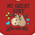 thumbnail image 4 of Inktastic My Great Aunt Loves Me with Sloth and Hearts Boys or Girls Baby Bib, 4 of 4
