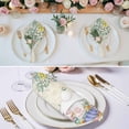 thumbnail image 3 of Cute Easter Bunny Cloth Napkins, Eucalyptus Leaves Colorful Eggs Beige Washable and Reusable Dinner Napkins Set of 2, Table Napkin for Kitchen Party Birthday Wedding Hotel Housewarming 20"x20", 3 of 9