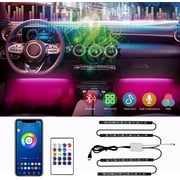 Led Car Strip Lights, DAYBETTER Interior Car Lights Two Line with 4 Led Strips in Waterproof Design, DC 5V and USB Port