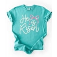 thumbnail image 7 of He Is Risen Christian Shirt for Women - Pearl Bow Easter Faith Graphic Tee Seafoam Shirt Adult 2X-Large, 7 of 7