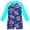Navy, variant on Kids Swimsuits For Girls Long Sleeve Printing Beach Swimwear Kids Bathing Suits Girls,Size 6 Years-7 Years