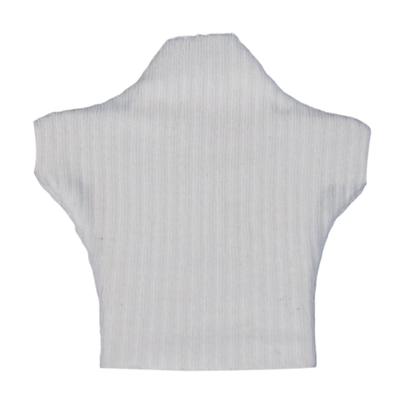 Bunblic Chemise à Manches Courtes à l'Échelle 1/12 Déguisement Décontracté Rétro Stylé Costume Réaliste Haut à Col Roulé pour Figurines d'Action Masculines de 6 Pieds' Corps Blanc