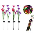 thumbnail image 1 of SOWAZ Lumières Solaires Extérieures, Lot de 4 Lumières de Jardin Solaires avec Fleurs de Lys Plus Grandes, Lumières Extérieures Étanches Changeant de Couleur - Panneau Solaire Plus Grand pour Décoration de Jardin de Patio Extérieur, 1 of 6