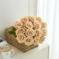 thumbnail image 2 of 8pcs Fake Rose Artificial Silk Flowers Faux Rose Flower Long Stems Bouquet for Arrangement Wedding Centerpiece Party Home Kitchen Decor, 2 of 6