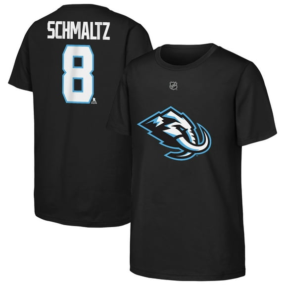 Youth Outerstuff Nick Schmaltz Black Utah Mammoth Name & Number T-Shirt