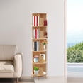 thumbnail image 2 of 5 Tier Rotating Bookshelf 360 Display Floor Standing Bookcase Storage Rack for Kids&Adults Spinning Bookshelf Multi-Functional Wooden Bookshelf Organizer, 2 of 14
