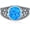 Blue Opal, variant on 10MM Oval Cut Vintage White/Black/Blue Opal Statement Ring 925 Sterling Silver Fire Opal Retro Filigree Ring for Women Size 4-12