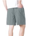 thumbnail image 6 of Men's Casual Split Leg Shorts, Joggers Pants, Elastic Waist Drawstring Relaxed Fit, Quick Dry Breathable Lightweight Stretchy, for Gym Workout Gym Workout Daily Beach Summer, 6 of 8