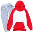 thumbnail image 4 of Kids Girls Tracksuit Clothes Set Long Sleeve Hoodie Sweatshirt Pants Two Piece Color Casual Outfit For Toddler Casual Pants Set 9-10 Years, 4 of 4