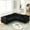 Black, variant on 81.5-Inch Oversized L-Shaped - Durable and Stylish Seating - Living Room, Bedroom, Office - Fast Delivery with 3 Cushions